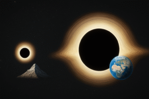 Simulación artística de un agujero negro intermedio