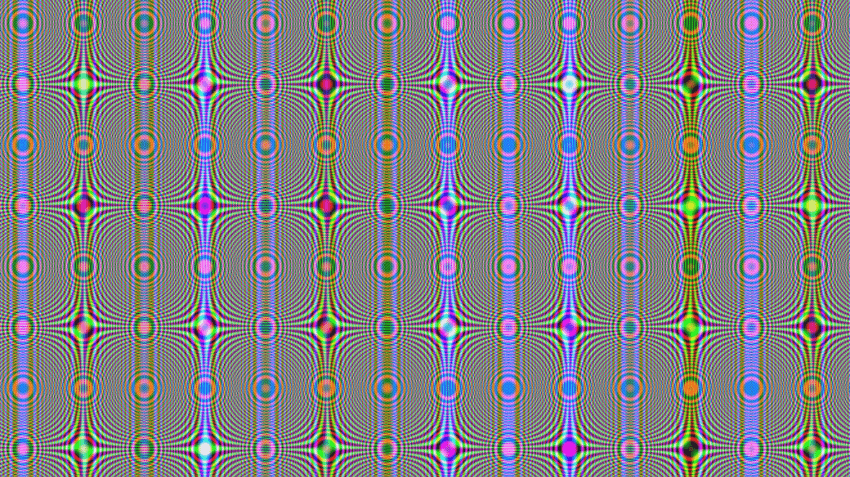Patrón de interferencia utilizado como representación visual de fenómenos cuánticos y estados superpuestos