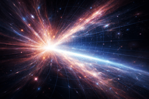 inflación cósmica representación artística expansión del universo temprano