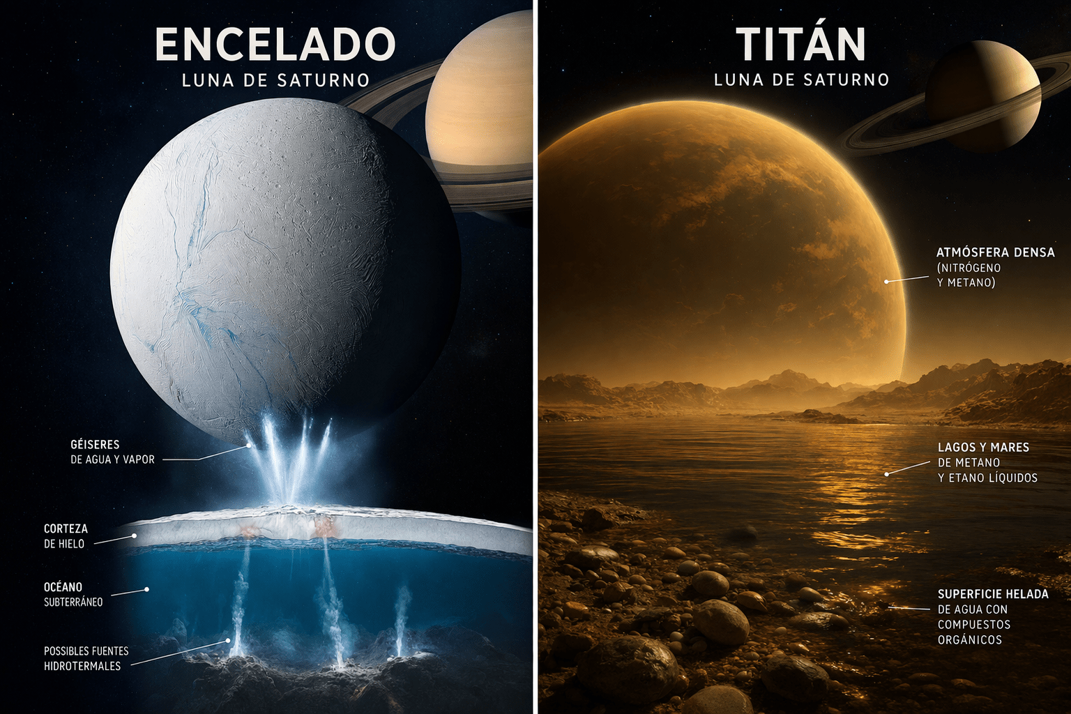 encelado titan lunas saturno