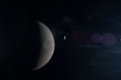 Tierra y Luna juntas vistas desde Artemis II durante su viaje en espacio profundo