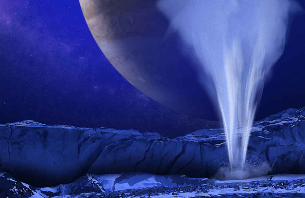 Europa mareas de Jupiter geiser geiseres