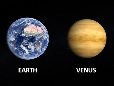venus tierra tamaños similares comparación